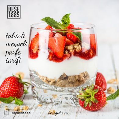 tahinli meyveli parfe